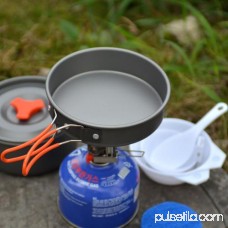 Camping Cookware Kit Outdoor Backpacking Gear & Hiking Cooking Equipment 8pcs Pot Pan Kit